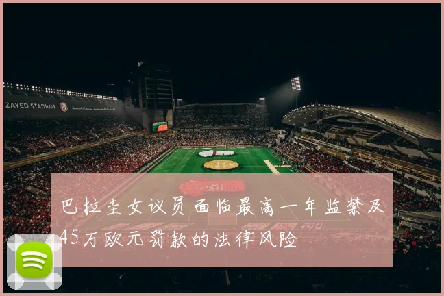巴拉圭女议员面临最高一年监禁及45万欧元罚款的法律风险